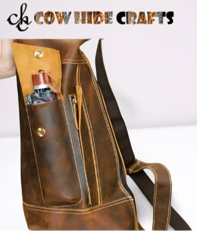 leather sling backpack for hiking
