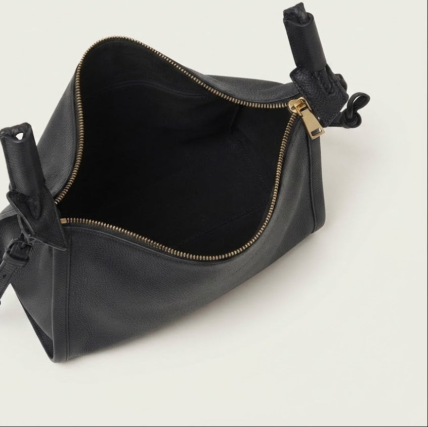 interior style of crescent leather bag