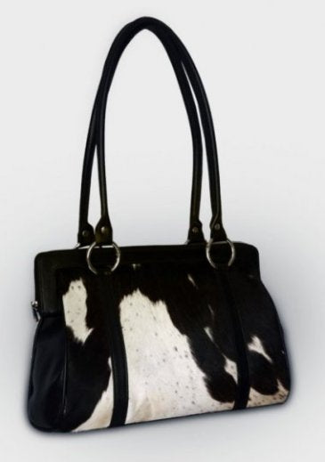 Ladies leather shoulder purse genuine cowhide