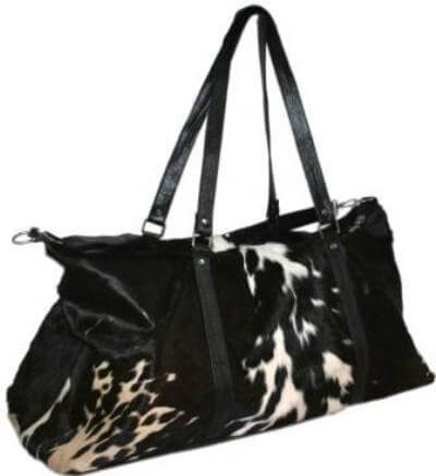 Large cowhide duffle bag travel 