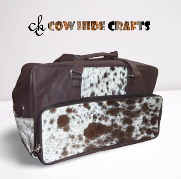 Leather accent baby bag