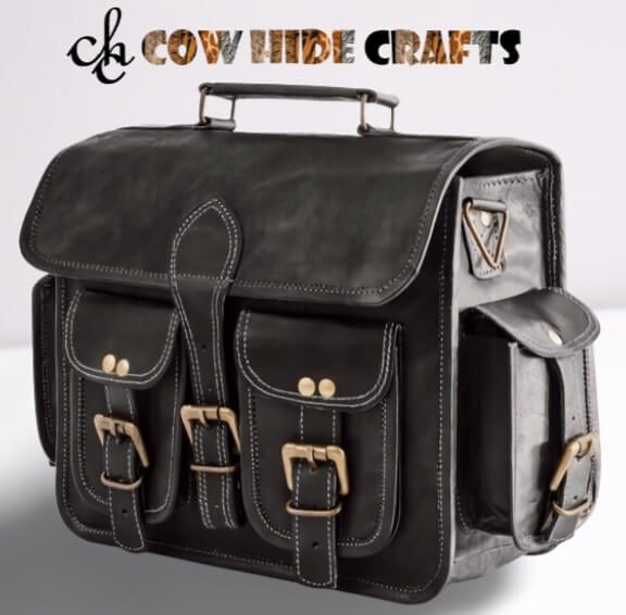 Leather bike panniers tan black motorcycle