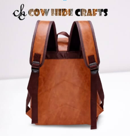 leather camping backpack