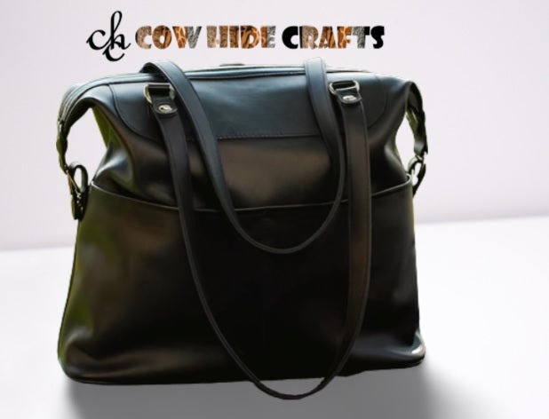 Leather convertible bag messenger