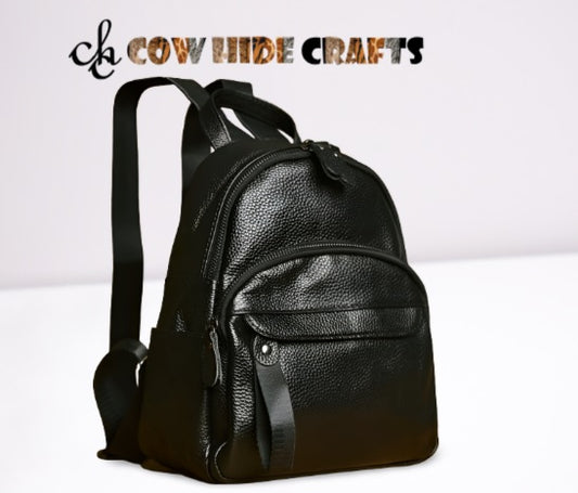 Men Women Mini Leather Backpack