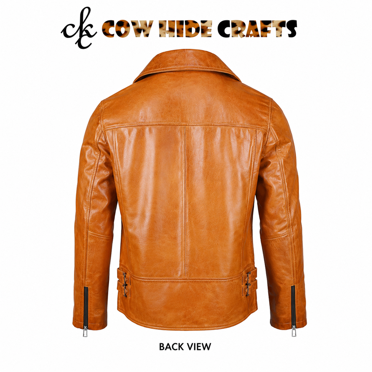 Light brown leather jacket