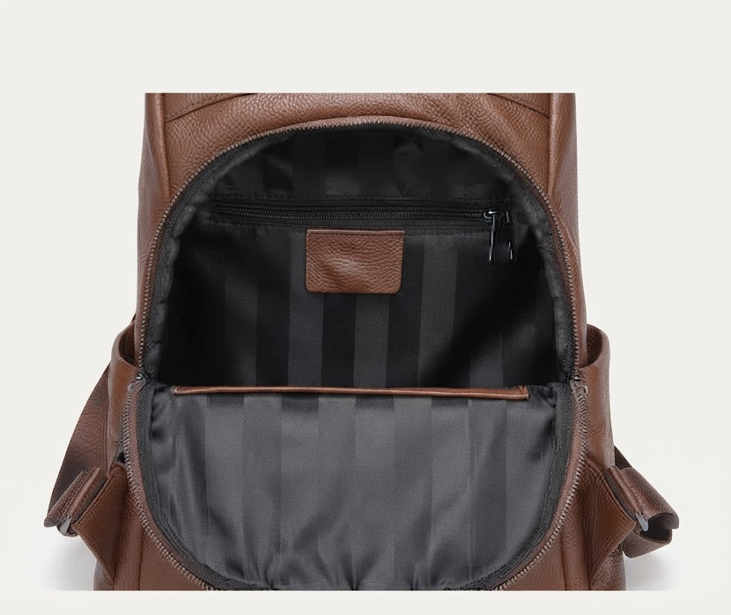 Inside lined with a zipper pocket
