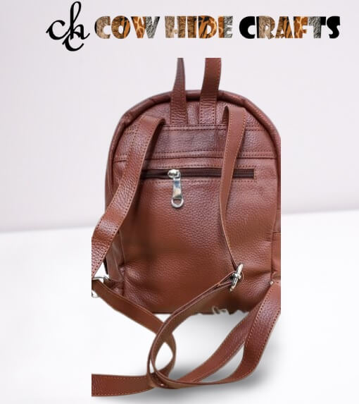 Mixed cowhide mini bag backside zipper pocket