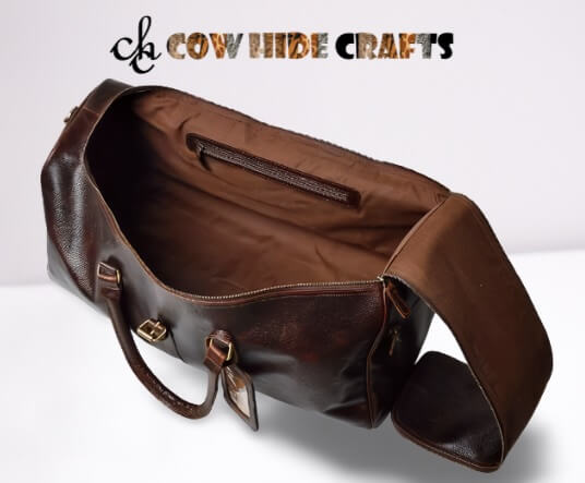 Oversized leather travel bag 
