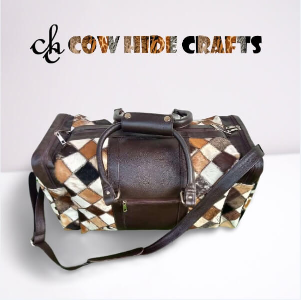 Large patchwork weekender bag