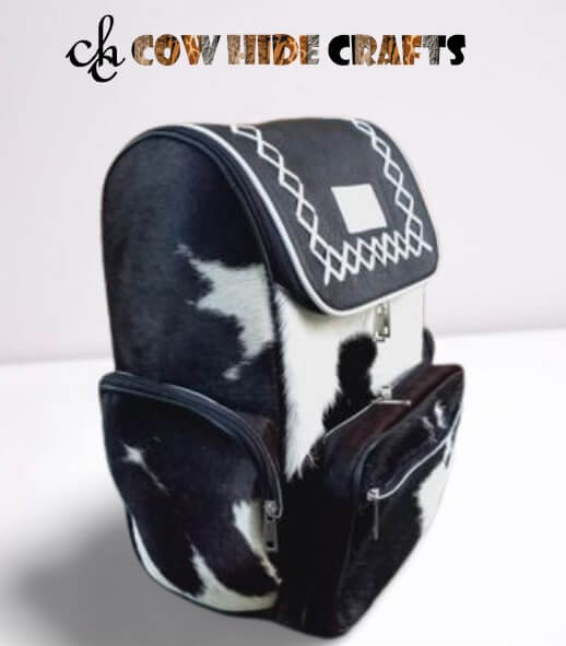 Personalized cowhide bag white leather flap markings