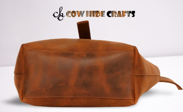 Premium distressed leather crossbody purse women