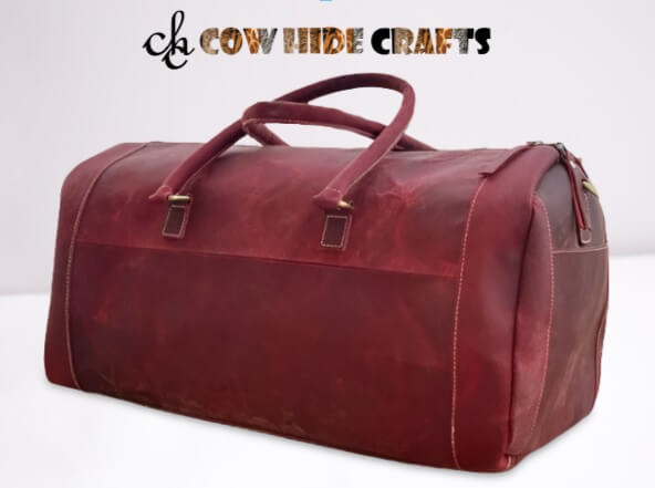 premium maroon leather bag 