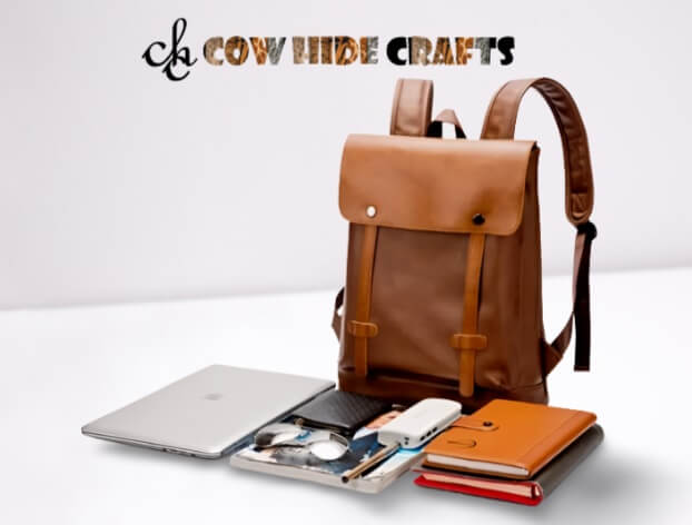 professional leather rucksack men women 