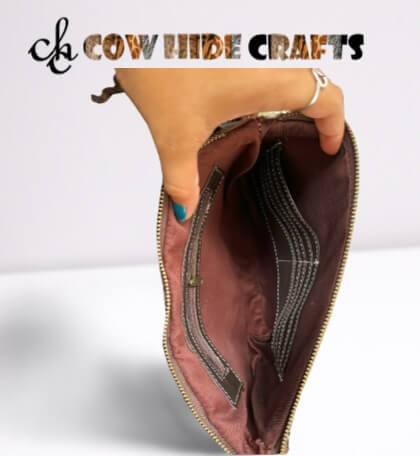 Rodeo cowhide bag inside pockets