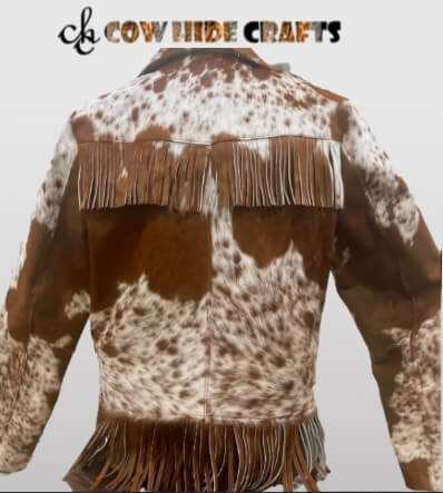 rodeo western cowhide fringe jacket
