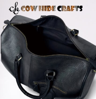 Sheepskin leather carryall duffle 