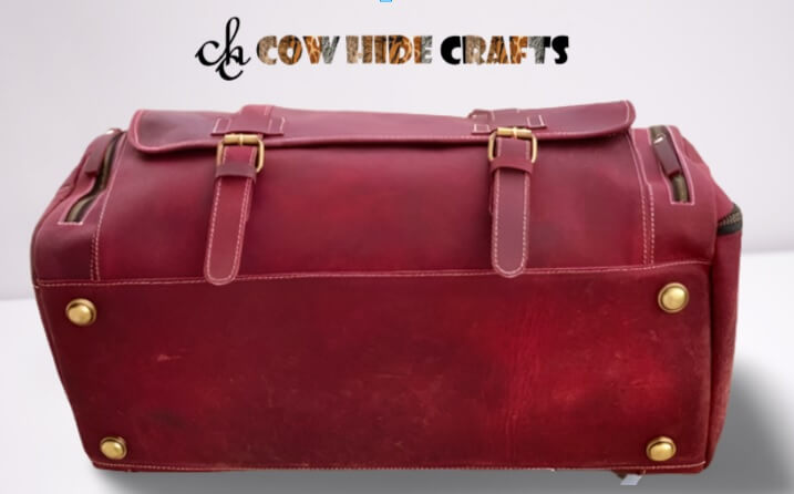 leather duffle with shoe compartment 
