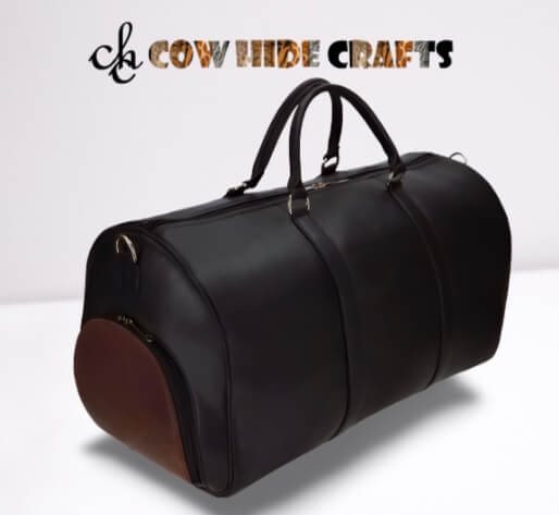 leather duffle shoe compartment 