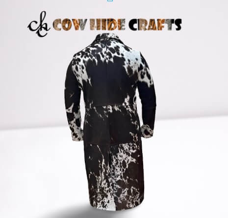 Women's silk-lined cowhide duffle coat styled for winter
