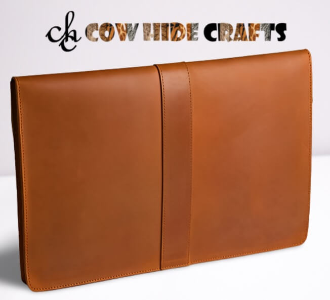 Sleek executive leather bag slim profile