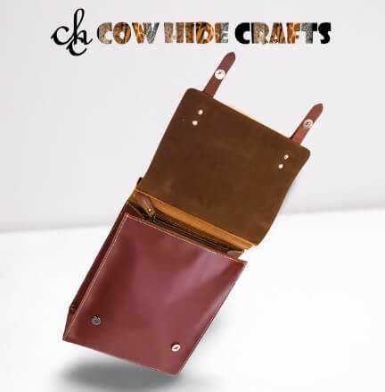 sleek leather laptop backpack