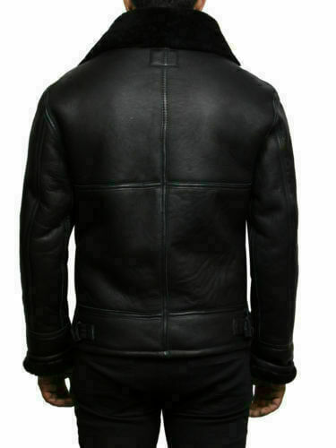 Slim fit black biker jacket