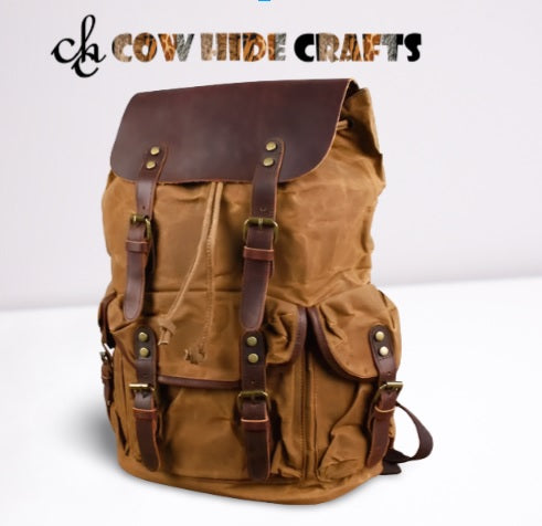 tactical leather backpack for hiking
