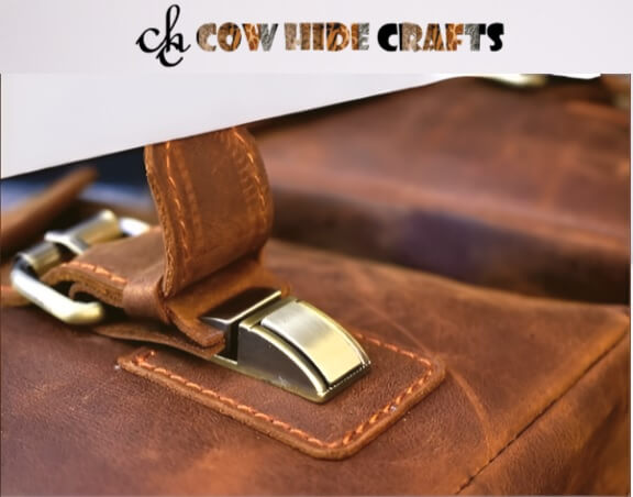 tan leather travel backpack