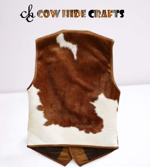 handmade cowhide vest men women