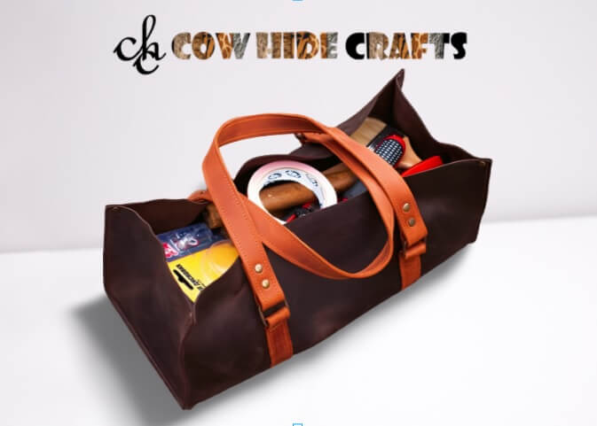 Utility leather storage bag