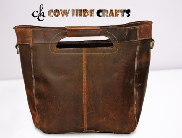 Vintage distressed leather bag