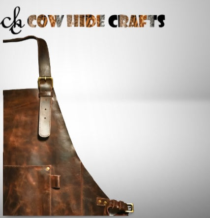 Vintage leather apron professional workshop wear