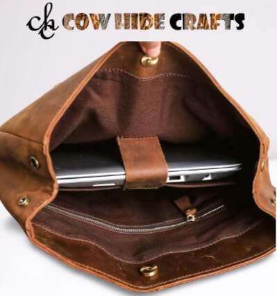 rugged vintage leather backpack