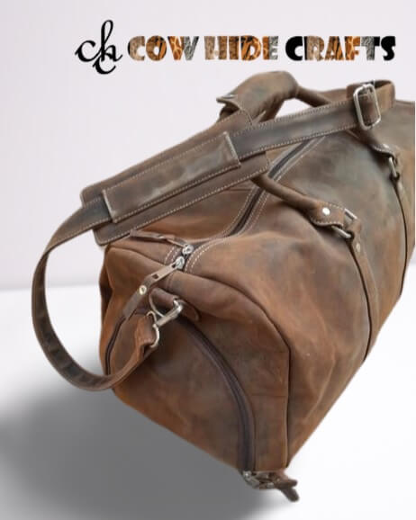 Vintage leather travel bag
