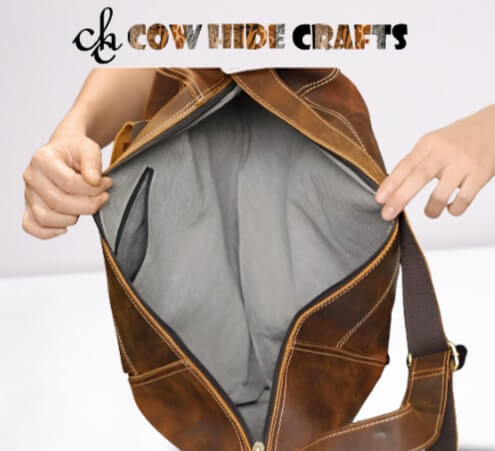 vintage leather sling shoulder bag