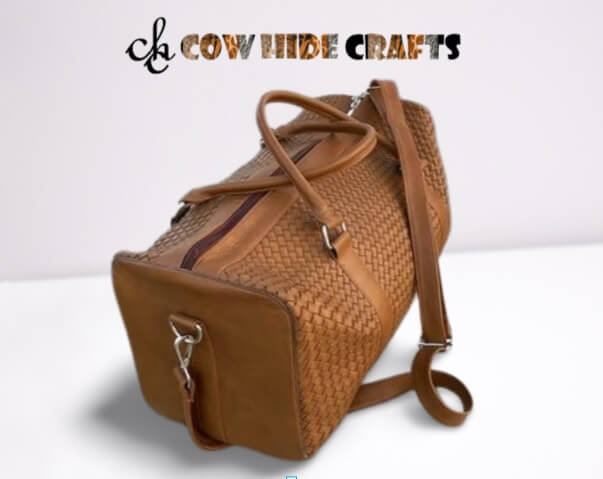weekender travel leather quilt duffle 