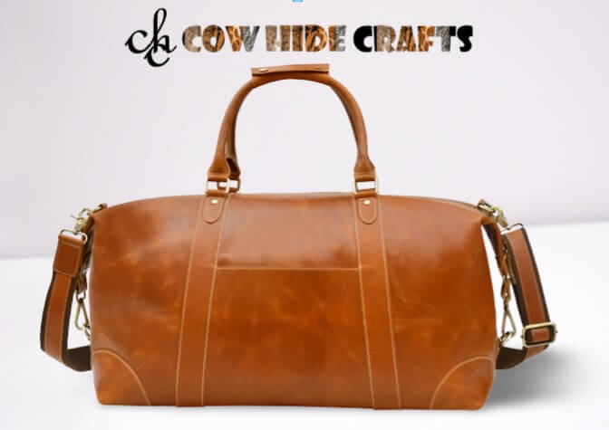 weekender leather quilt bag