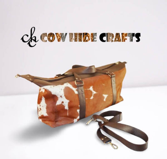 western style cowhide duffle bag