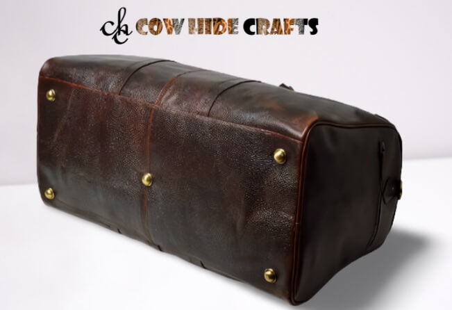 western style leather duffle bag 