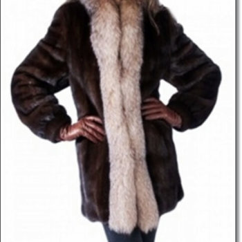 shearling mink fur coat
