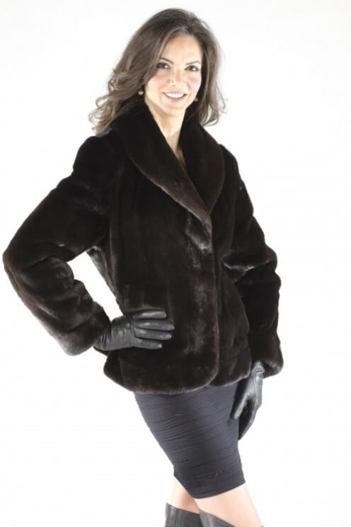 Women mink coat