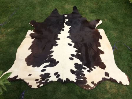 Large Black Cowhide Rug