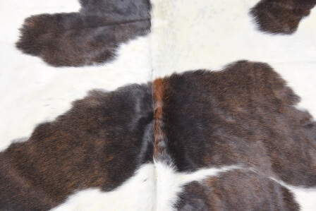 reddish cowhide rug