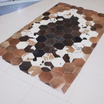 Tri Color patchwork rugs