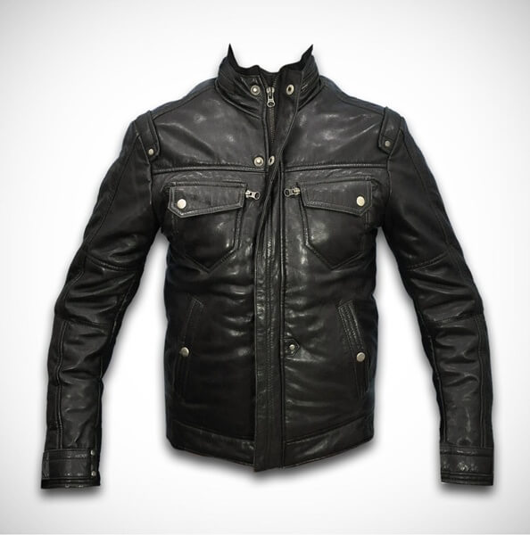 Fitted Biker Leather Jacket