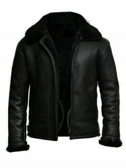 Real leather pilot jacket