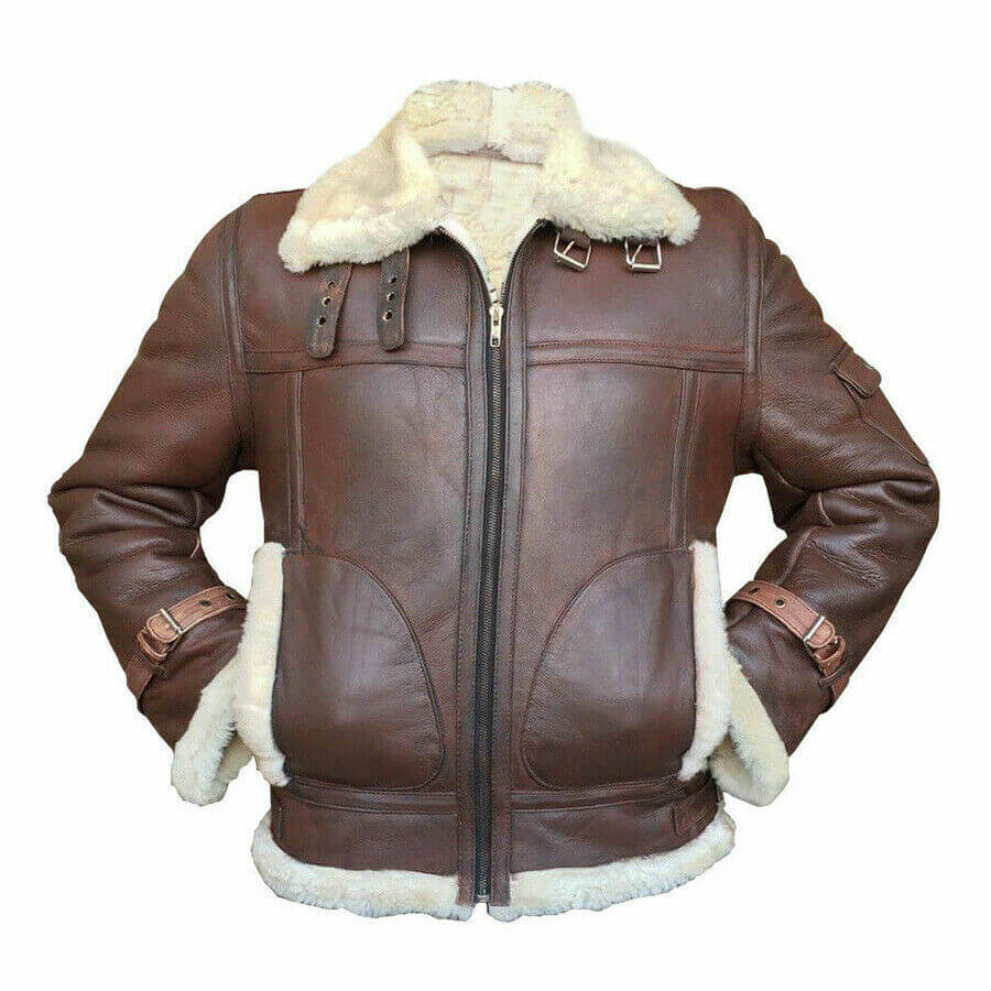 Brown Bomber Leather Jacket