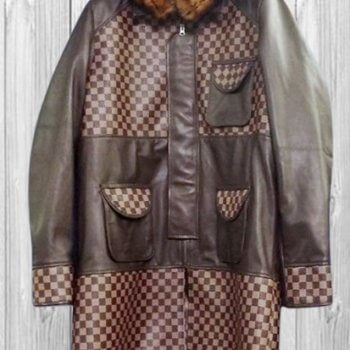 Printed Long Leather Coats