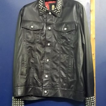 Leather Jacket With Rivets